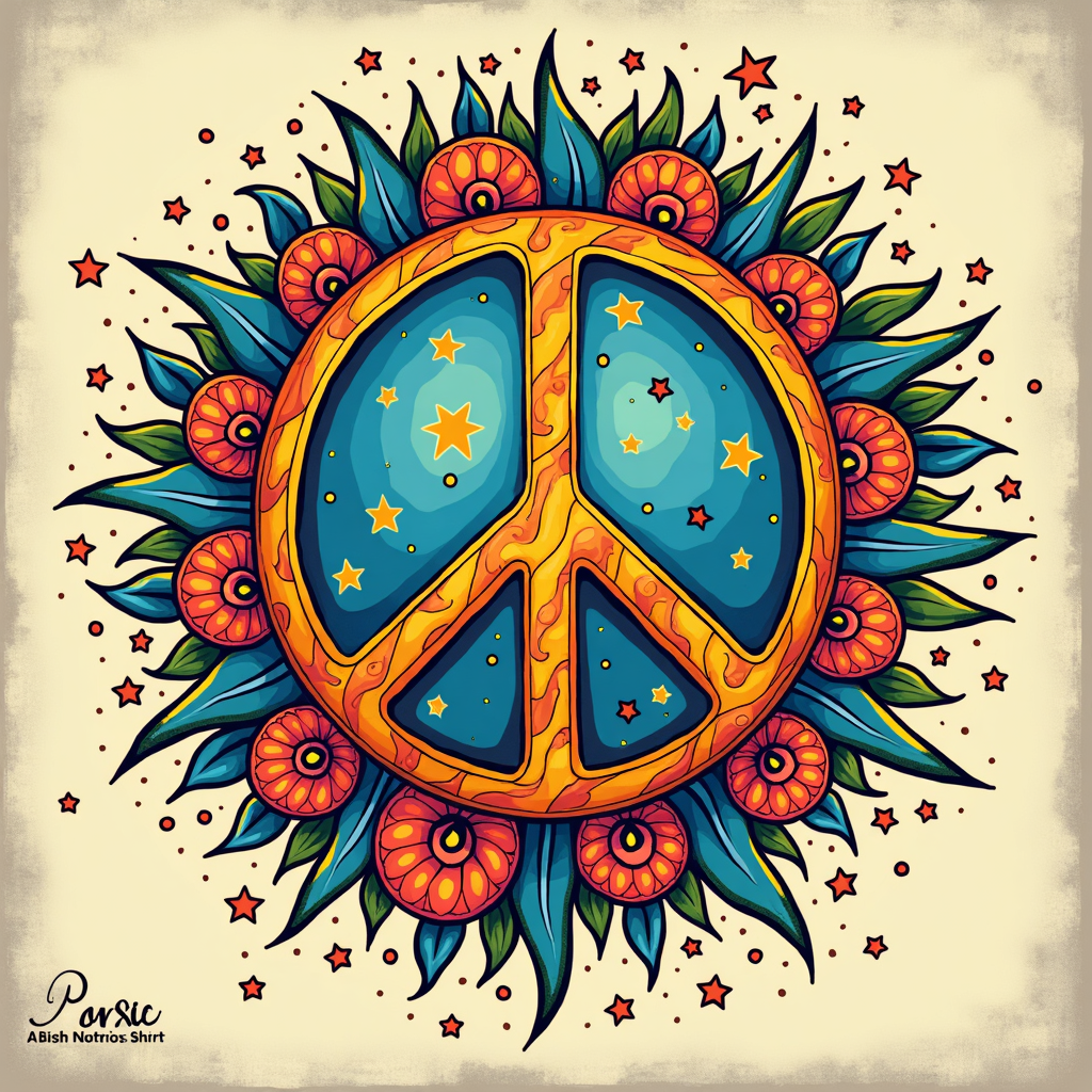 1960s t-shirt design