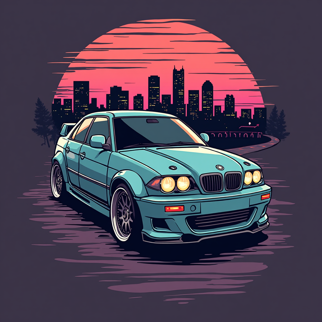 1990s retro T-shirt design