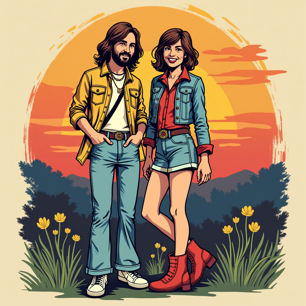 1970s T shirt design
